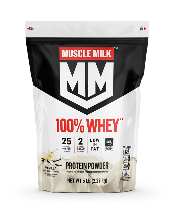 MUSCLE MILK 100% WHEY Protein Powder, Vanilla