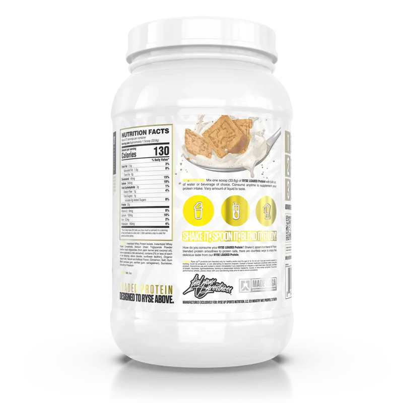 Nutrition label for Loaded Protein, Cinnamon Toast