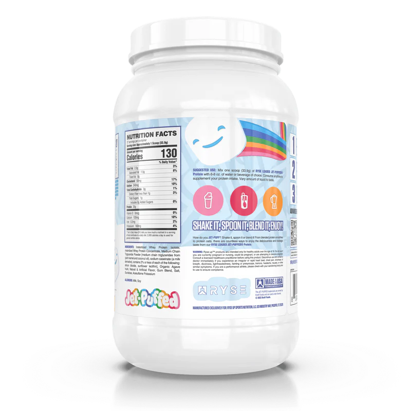 Nutrition label for Loaded Protein, Jet-Puffed™ Marshmallow