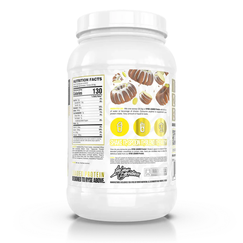 Nutrition label for Loaded Protein, Lemon Cake by Casey Kelly