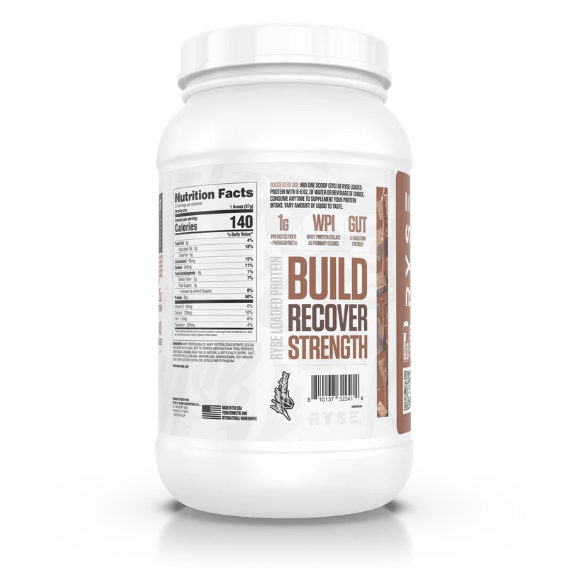 Nutrition label for Loaded Protein, Milk Chocolate