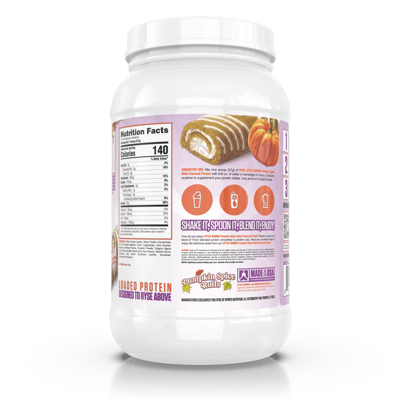 Nutrition label for Loaded Protein, Little Debbie® Pumpkin Spice Rolls