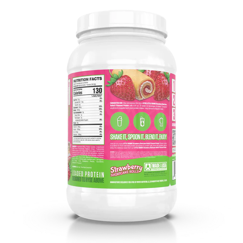 Nutrition label for Loaded Protein, Little Debbie® Strawberry Shortcake Rolls