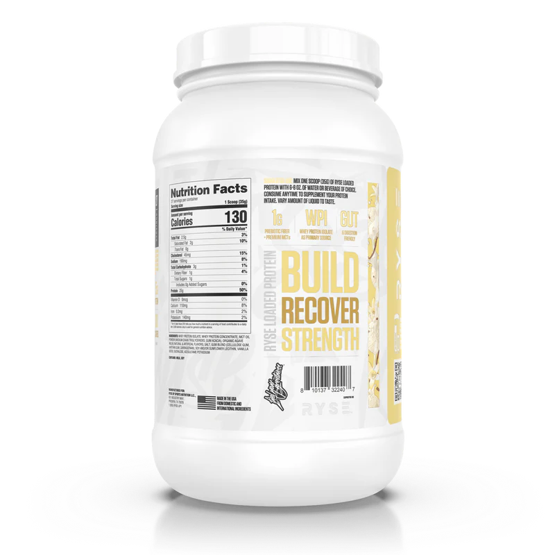 Nutrition label for Loaded Protein, Vanilla Ice Cream
