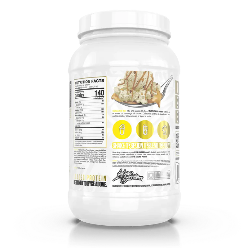 Nutrition label for Loaded Protein, Vanilla Peanut Butter