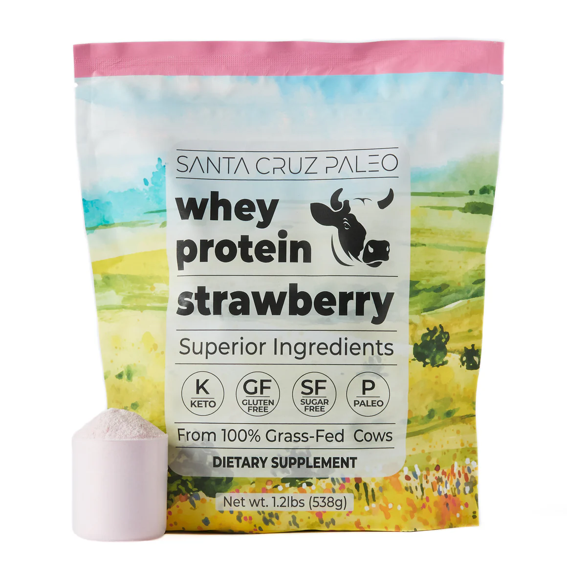 Grass-Fed Whey Protein, Strawberry