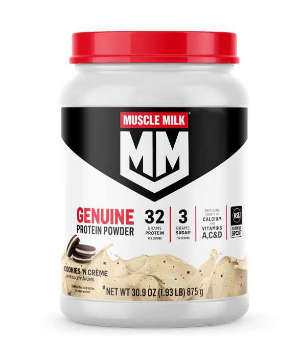 MUSCLE MILK GENUINE Protein Powder, Cookies 'n Creme
