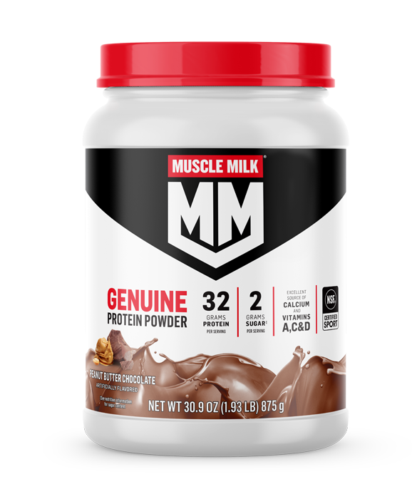 MUSCLE MILK GENUINE Protein Powder, Peanut Butter Chocolate