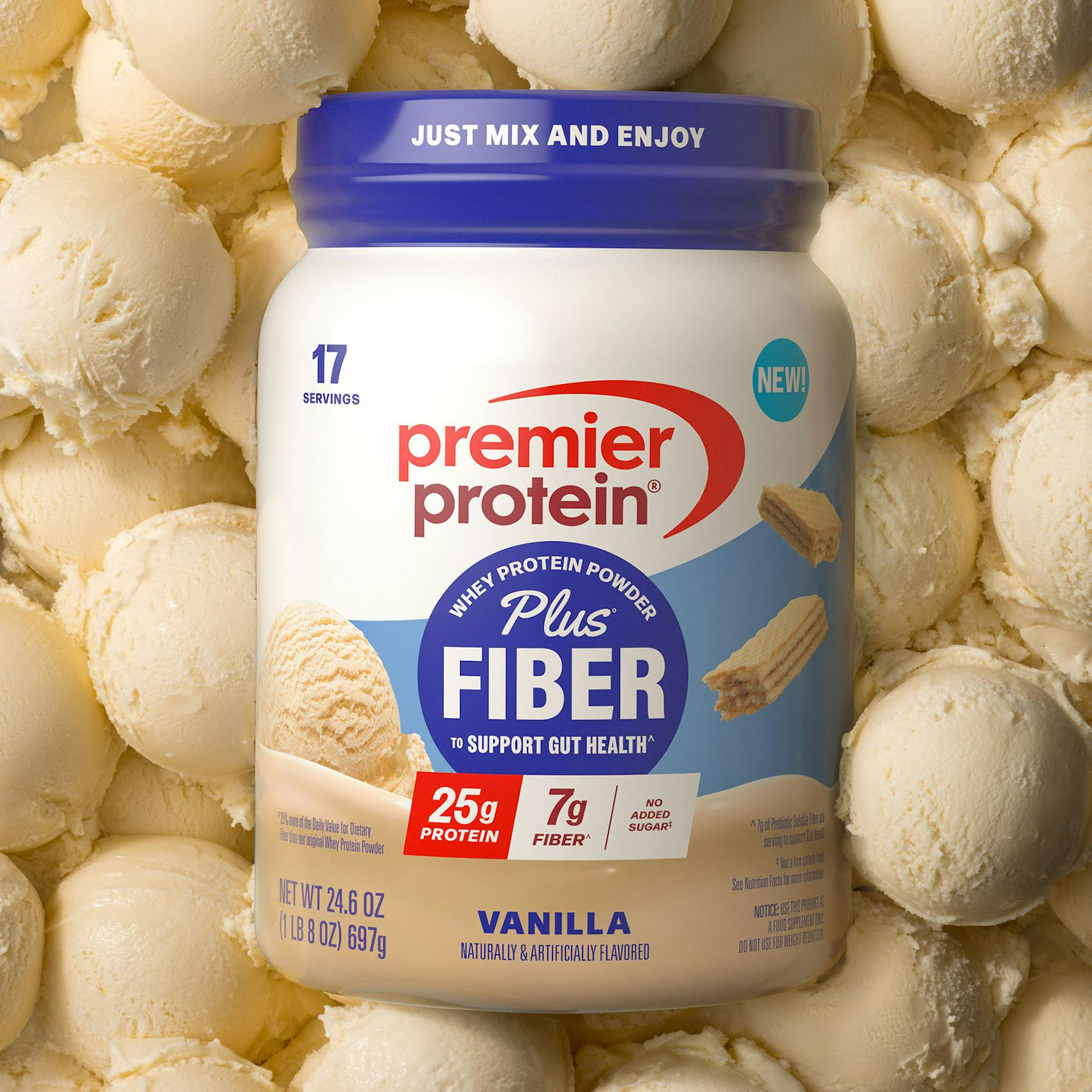 Vanilla Protein Plus Fiber Powder
