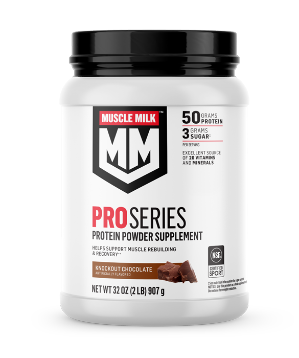 MUSCLE MILK PRO SERIES Protein Powder, Knockout Chocolate