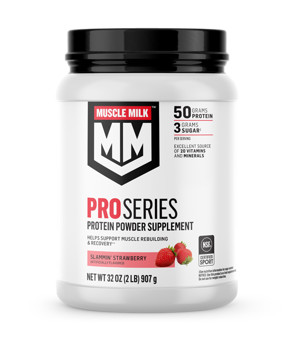 MUSCLE MILK PRO SERIES Protein Powder, Slammin' Strawberry