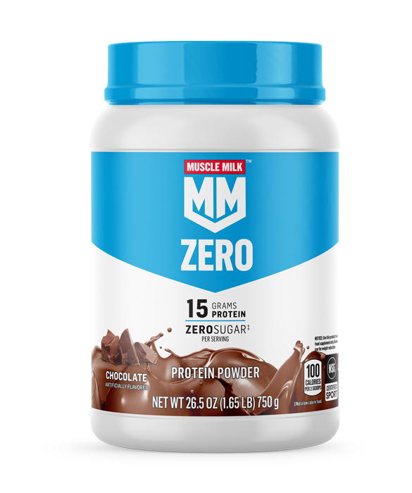 MUSCLE MILK ZERO Protein Powder, Chocolate